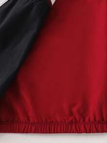 SHEIN Teen Boys Casual Comfortable Versatile Fun Colorblock Jacket, Suitable For School And Outings - Multicolor - View 8