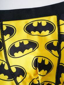 BATMAN X SHEIN Tween Boy Cartoon Print Boxer Briefs, Comfortable Casual - Black - View 9