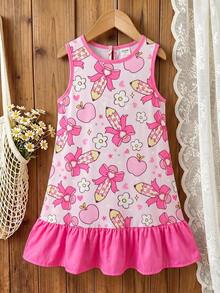 Emery Rose Kids Emery Rose Kids 女童編織可愛圖案圓領無袖夏季洋裝 - 彩色 - 查看 10