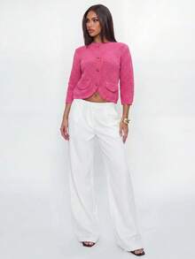 Avantive Women's Autumn Casual Commute Cardigan - Pink - View 4