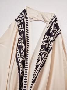 Poshavie Poshavie Spring/Summer Women's Elegant & Sexy Solid-Color Two Pieces Set: Draped Neckline Ruched Top And Loose-Fit Trousers. Features A Stylish Tie-Detail Design. Perfect For Gatherings, Parties, Dates, Vacations, Daily Casual Wear, Holidays, And Other Special Occasions. A Chic Summer Outfit Ensemble. - Apricot - View 6