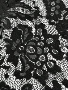 Viva Relle Plus Size Long Lace Shawl Elegant 2 Pieces Set Fall - Black - View 7