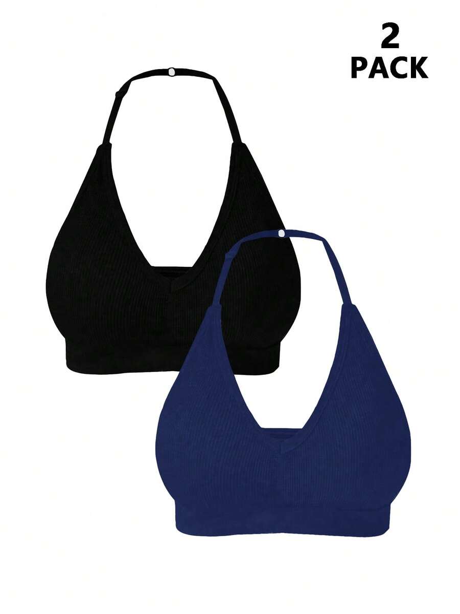 SHEIN Velisys 女款運動內衣(無縫黑色) - 彩色 - 查看 1