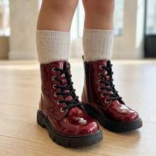 Botas Para Bebé Flexibles Con Agujeta - Rojo - Ver 2