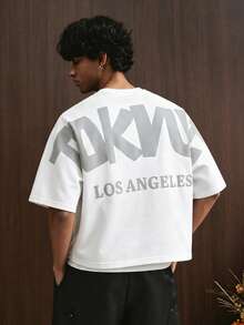 TOKVUE Men's Round Neck Loose Short Printed Short Sleeve T-Shirt, Summer - White - View 6