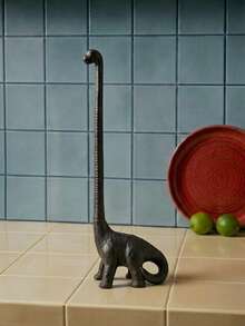 Cirelle 1Pc Animal-Shaped Iron Paper Towel Holder, Vintage Cast Iron Dog/Crocodile Roll Stand, Rust-Resistant Sturdy Kitchen Counter Organizer, Farmhouse Decor Accessory For Dining Room, Living Room & Home, Multiple Styles Available - multicolor - View 12