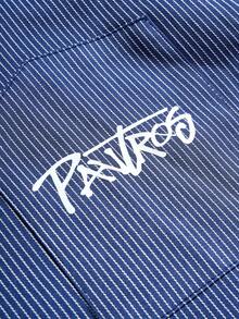 PAVTROS 男士街頭風熱銷 INS 藍白條紋布料夾克，附貼袋、不對稱前襟與中式盤扣設計，送給男友/丈夫的週年禮物 - 藍色 - 查看 5