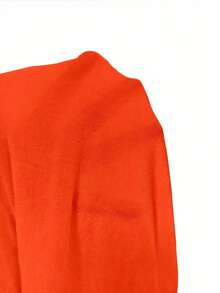 BamGleam Kaos Crop Slim Berlubang Warna Polos Modis dan Seksi untuk Wanita, Pakaian Musim Gugur - Jeruk - View 5