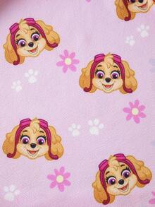 SHEIN | PAW Patrol 少女卡通印花短袖可愛洋裝 - 粉色 - 查看 6