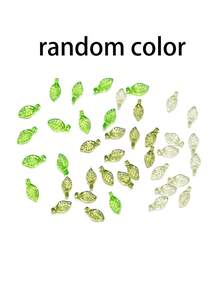 Acrylic Transparent Small Leaf Green Leaf Pendant Diy Handmade Jewelry Accessories Necklace Earrings Pendant - Multicolor - View 5