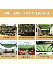 1Pc 95% Shade Rate Shade Cloth With Grommets, Sun Protection Privacy Screen Blocking UV Rays, Outdoor Sun Shade Cover For Greenhouse, Balcony, Garden Flowers & Plants, Patio, Gazebo, Porch, Backyard Lawn And Outdoor Activities - Multicolor - View 7
