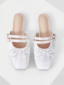 MOTF PREMIUM FASHIONABLE VINTAGE COMFORTABLE CASUAL BOW DECOR FLATS FOR CHRISTMAS SPRING SHOES - Chantilly - View 7