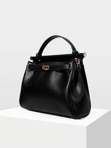 MOTF PREMIUM WOMEN'S HANDBAG, EXQUISITE AND SIMPLE DAILY COMMUTER TOTE BAG - Black - View 2