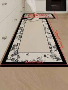 SHEIN 2Pcs Super Absorbent Diatom Mud Mats, Lightweight Minimalist Bathroom Floor Rugs With Lovely Printed Patterns, Non-Slip Quick Dry Easy Clean Multi-Purpose Pad For Shower Kitchen Tableware Drying Entryway Laundry Room, Practical Housewarming Gift - Multicolor - View 11