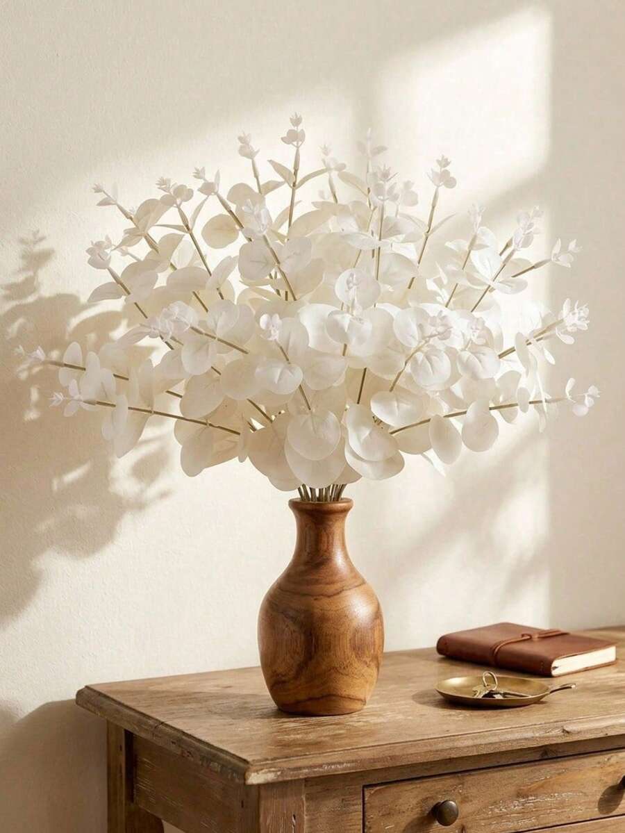 Cirelle 1 pieza Tallo de flores artificiales Hojas de dólar plateado falsas Tallo de plantas falsas Eucalipto Flor Tallo Hojas de dólar plateado Plantas falsas Eucalipto Ramo para guirnalda Fiesta Hogar Artesanía Decoración, Plantas falsas, Decoración de otoño, Habitación, Escritorio, Decoración de jardín, Artículos de decoración de habitación, Día de San Valentín, Regalo, Decoración, Regalo del Día de la Madre - Multicolor - Ver 1