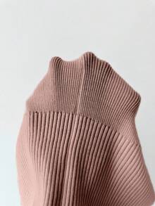 SHEIN Y2K Elegant Outdoor Knit Pullover Sweater For Travel, Commute, Holiday And Daily Wear - Khaki - View 7
