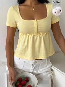 Women Sports Tees & Tanks - 黃色 - 查看 10