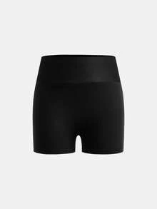SHEIN Girlism Tween Girl 4件組日常休閒春夏針織純色高腰運動瑜伽短褲套裝 - 彩色 - 查看 11