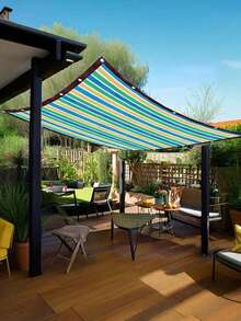 1Pc 95% Shade Rate Shade Cloth With Grommets, Sun Protection Privacy Screen Blocking UV Rays, Outdoor Sun Shade Cover For Greenhouse, Balcony, Garden Flowers & Plants, Patio, Gazebo, Porch, Backyard Lawn And Outdoor Activities - Multicolor - View 9