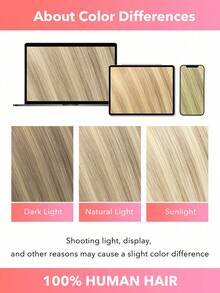 Seamless Clip Ins 7PCS Seamless PU Clip In Human Hair Extensions 100% Real Human Hair 14-22 Inch Balayage Ombre Blonde Color Skin Weft Remy Hair Extensions 110G With Clip - S17/22/60 - View 6