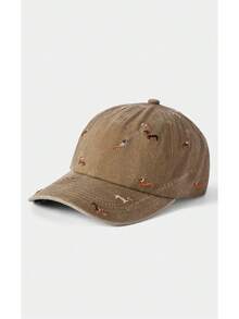 Noxbound Topi Baseball Bordir Anjing Dachshund Bergaya Retro dan Klasik, Bagian Atas Lembut untuk Menampilkan Wajah Kecil, Topi Pelindung Matahari untuk Pasangan di Luar Ruangan - Khaki - View 4