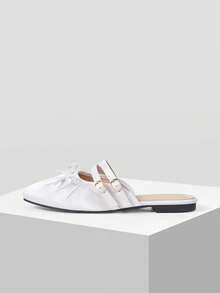 MOTF PREMIUM FASHIONABLE VINTAGE COMFORTABLE CASUAL BOW DECOR FLATS FOR CHRISTMAS SPRING SHOES - Chantilly - View 6