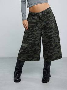 COUREZ 女款牛仔短褲 - 卡其色 - 查看 5