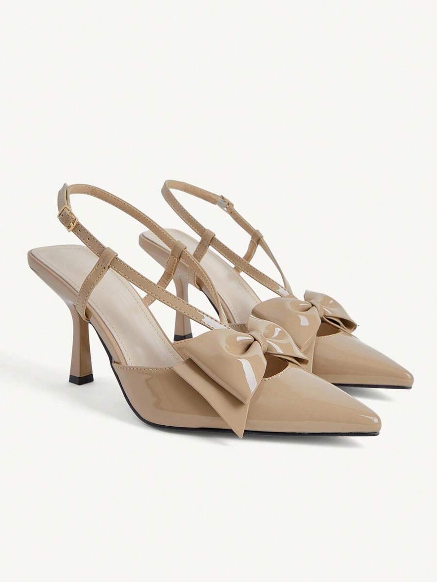 CUCCOO CHICEST Women's Fashion Bow Peep-Toe High-Heel Shoes - Brown - View 1