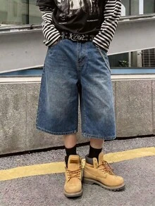 STEELVANCE 男士休閒水洗 8-Point 牛仔長褲 - 深色水洗藍 - 查看 5