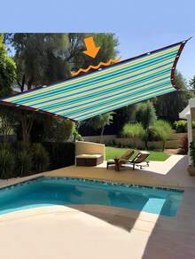 1Pc 95% Shade Rate Shade Cloth With Grommets, Sun Protection Privacy Screen Blocking UV Rays, Outdoor Sun Shade Cover For Greenhouse, Balcony, Garden Flowers & Plants, Patio, Gazebo, Porch, Backyard Lawn And Outdoor Activities - Multicolor - View 11