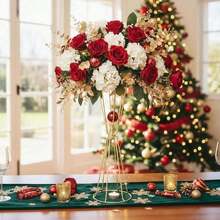 2/4/6/10pcs Gold Vases, Elegant Gold Flower Stands, Wedding Table Centerpieces, Anniversary Party, Birthday Celebration, Family Gathering, Christmas And Halloween Decor, Wedding Aisle Flower Stands Artificial Flower Stand Products - Flower Stand - View 7
