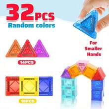 MINKOJA 50/70/100pcs Magnetic Building Blocks, 2-In-1 Magnetic Tiles Set, STEM Educational Stacking Toys & Montessori Learning Toys, Suitable For Children 3+ Years Old, Boys & Girls, Preschool, Mixed Colors - Multicolor - View 10