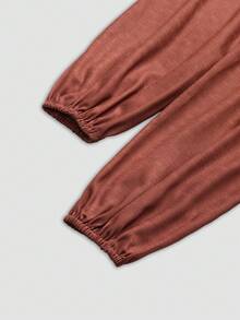Zayélia Women's Casual Long Sleeve Midi Dress - Redwood - View 7