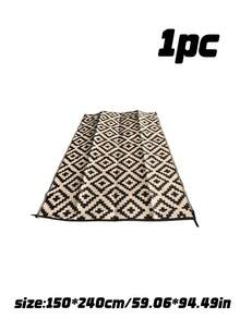 Waterproof Outdoor Rug 9x12 Ft, Reversible Plastic Straw Patio Rug For Camping, RV Mat Outside, Indoor Outdoor Carpet For Porch, Deck, Backyard, Camper, Balcony, Picnic, Black & Beige - multicolor - View 11