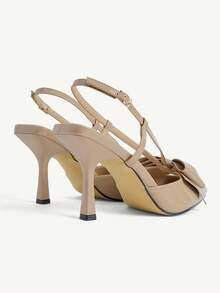 CUCCOO CHICEST Women's Fashion Bow Peep-Toe High-Heel Shoes - Brown - View 6