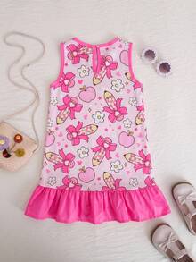 Emery Rose Kids Emery Rose Kids 女童編織可愛圖案圓領無袖夏季洋裝 - 彩色 - 查看 5