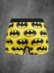 BATMAN X SHEIN Tween Boy Cartoon Print Boxer Briefs, Comfortable Casual - Black - View 6