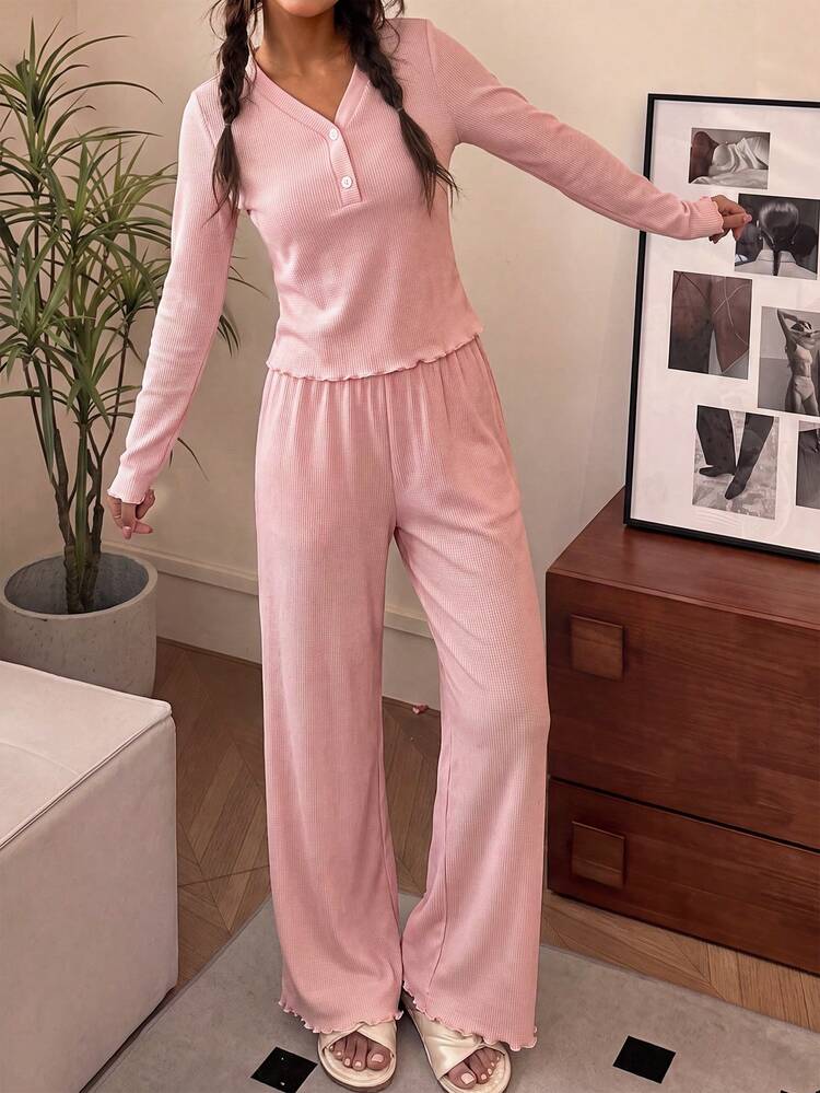 SHEIN 可愛らしい 少女用 ミニマリスト カラフルなリボン柄 Vネック 半