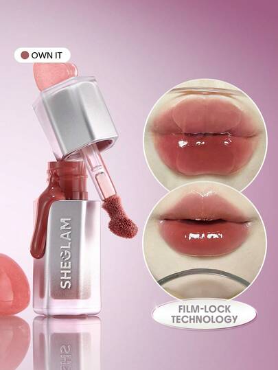 SHEGLAM Glass Lock Air Lip Gloss-Own It Merek Kecantikan Kosmetik Makeup Untuk Wanita Dan Anak Perempuan