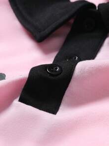 Manfinity Roghcode 男士字母印花對比色短袖 Polo 衫，青年街頭足球風，適合日常穿著、朋友聚會，也是送給男友的理想禮物 - 彩色 - 查看 7