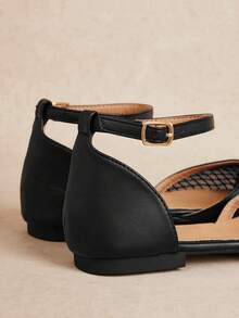 Rosivie Women Flats Spring And Summer New Models, Square Toe Design, Comfortable And Simple Vacation, Women's Flat Bottom, Essential For Commuting, Casual - Black 1 - View 5