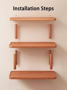 1PC 3 Tier Bamboo Kitchen Organizer Rack Multifunctional Cup Mug Utensil Bottle Holder Shelf Countertop Storage Stand Drip Tray Breathable Moisture Proof 2 Styles For Dining Room Coffee Bar Desk Living Room Storage Shelf - Multicolor - View 8