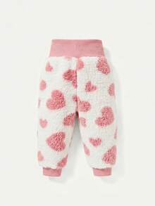 Cozy Pixies 女嬰連帽抓絨冬季外套與護肚長褲2件套，中厚度 - 彩色 - 查看 3
