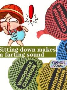 1 Prank Farting Mat Sponge Rubber Whoopie Cushion Noise Party Gag Gift Halloween Christmas Random Color - Multicolor - View 1