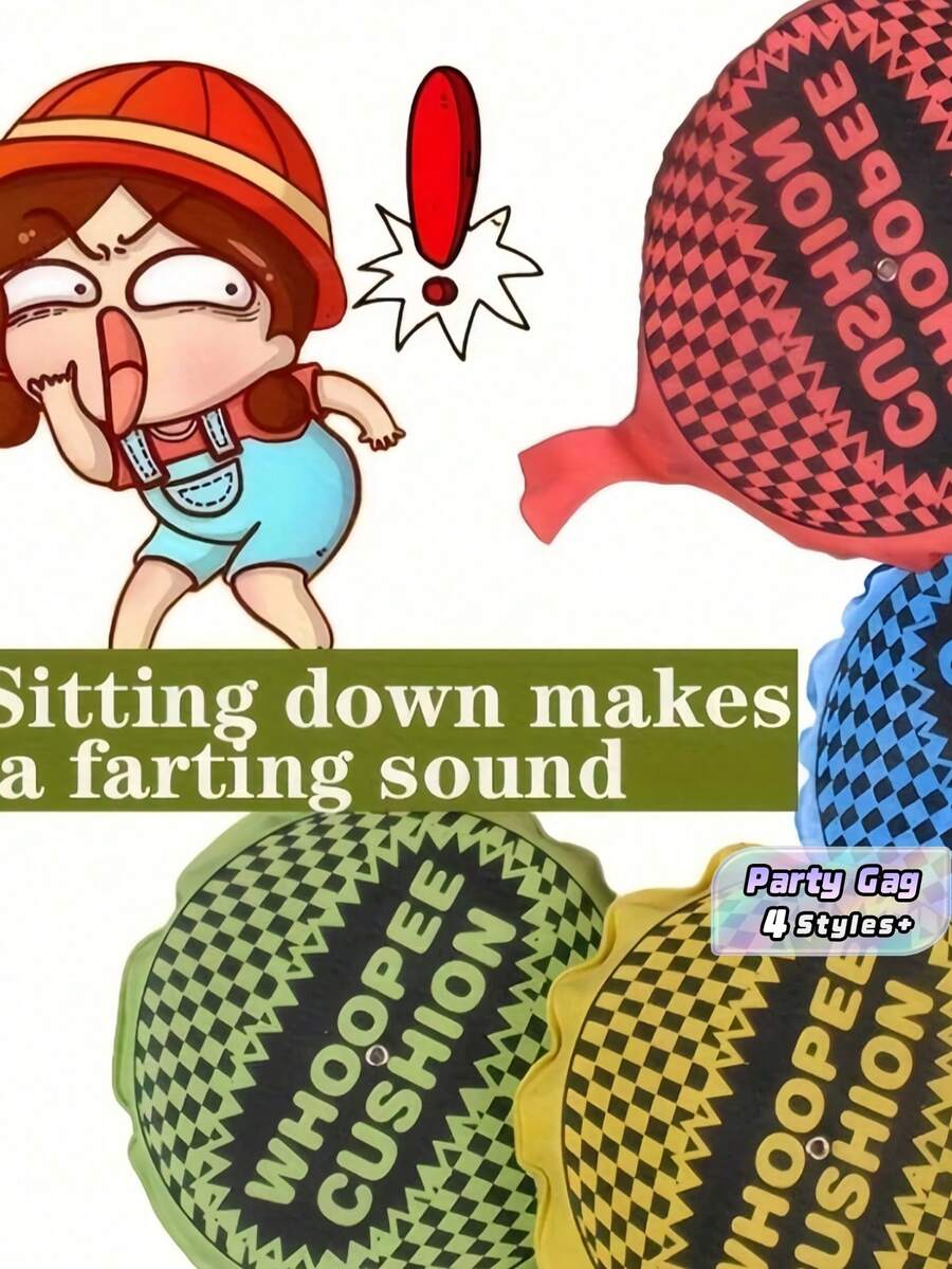 1 Prank Farting Mat Sponge Rubber Whoopie Cushion Noise Party Gag Gift Halloween Christmas Random Color - Multicolor - View 1