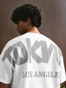 TOKVUE Men's Round Neck Loose Short Printed Short Sleeve T-Shirt, Summer - White - View 5