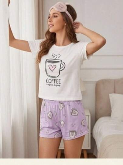 T-Shirt With Different Prints+ Pants And Shorts