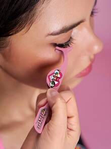 THE POWERPUFF GIRLS X SHEIN 3件組多功能高精度不鏽鋼眉毛鑷子，可愛實用的美妝美容工具組，居家必需品，斜尖頭與尖頭鼻夾，包含睫毛鑷與拔毛鑷，可用於清除臉部毛髮、內生毛與刺屑，亦適用於假睫毛嫁接工具，適合戶外探險 - 彩色 - 查看 5