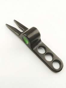 1PC Zinc Alloy Golf Divot Repair Tool Green Fork With Ball Marker Durable Rustproof Lightweight Portable Ergonomic Comfort Grip Black Silver 2 Colors Golf Course Outdoor Sports Accessories Perfect Gift For Golfers - Multicolor - View 10