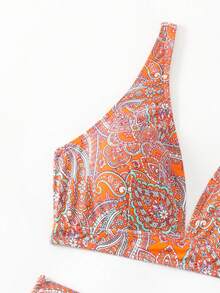 Swim Basics Sommer Strand Damen lässiger Stil Kokosnuss Ozean Muster Bikini Set für den Urlaub - Verschiedenfarbig - Übersicht 8